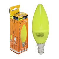 Светодиодная лампа Ecola свеча LED 6W E14 (матовая) желтая