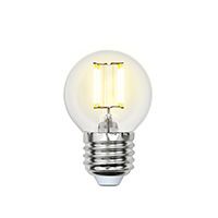 Диммируемая светодиодная лампа Uniel Air шар LED 5W G45 E27 (прозрачная) 3000K