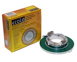 Встраиваемый светильник Ecola GX53 H4 хром с прозрачной мозаикой