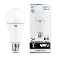 Светодиодная лампа Gauss Elementary в форме шара LED 25W A67 E27 (матовая) 6500K