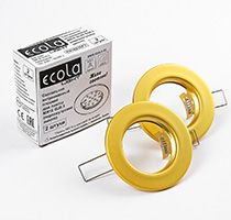Промонабор Ecola Light MR16 DL90 плоский перламутровое золото (2шт)