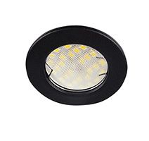 Встраиваемый точечный светильник Ecola Light MR16 DL90 плоский черный матовый