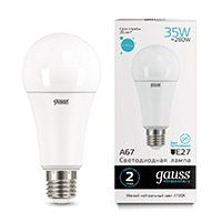 Светодиодная лампа Gauss Elementary шар LED 35W A67 E27 (матовая) 4100K