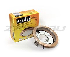 Встраиваемый светильник Ecola GX70-H5 черненая медь