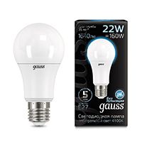 Светодиодная лампа Gauss шар LED 22W A70 E27 (матовая) 4100K