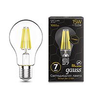 Филаментная светодиодная лампа Gauss Graphene шар LED 15W A60 E27 (прозрачная) 2700K