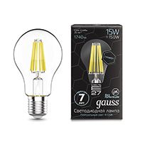 Филаментная светодиодная лампа Gauss Graphene шар LED 15W A60 E27 (прозрачная) 4100K