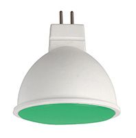 Светодиодная лампа Ecola рефлектор MR16 LED 9W GU5.3 (прозрачная) зеленый