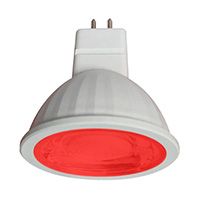 Светодиодная лампа Ecola рефлектор MR16 LED 9W GU5.3 (прозрачная) красный