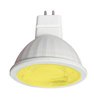 Светодиодная лампа Ecola рефлектор MR16 LED 9W GU5.3 (прозрачная) желтый