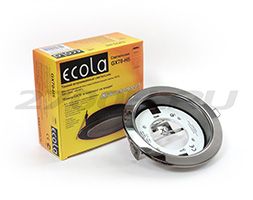 Встраиваемый светильник Ecola GX70-H5 черный хром