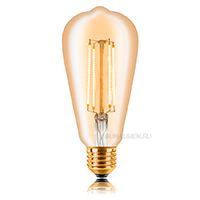 Светодиодная ретро лампа Sun-Lumen LED 4W ST64 4F60 E27 (золотистая) 2200K