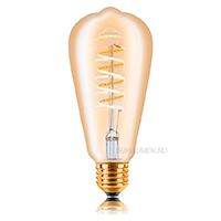 Диммируемая светодиодная ретро лампа Sun-Lumen LED 5W ST64 SF8 E27 (золотистая) 2200K