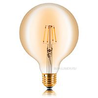 Светодиодная ретро лампа Sun-Lumen LED 4W G125 4C2 E27 (золотистая) 2200K