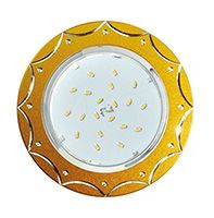 Встраиваемый светильник Ecola GX53 H4 DL5385 точки-полоски матовое золото