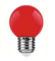 Светодиодная лампа Ecola шар LED 5W G45 E27 (матовая) красная