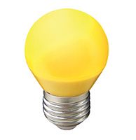 Светодиодная лампа Ecola шар LED 5W G45 E27 (матовая) желтая