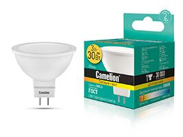 Светодиодная лампа Camelion рефлектор MR16 LED 3W GU5.3 (матовая) 3000K