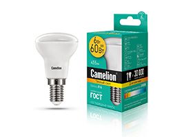 Светодиодная лампа Camelion Reflector R50 LED 6W E14 (матовая) 3000K