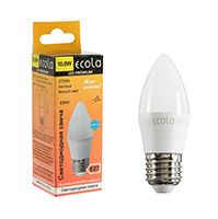 Светодиодная лампа Ecola свеча LED Premium 10W E27 (матовая) 2700K