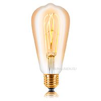 Диммируемая светодиодная ретро лампа Sun-Lumen LED 5W ST64 SF-W E27 (золотистая) 2200K
