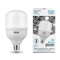 Светодиодная лампа Gauss Elementary T100 LED 32W E27 (матовая) 4000K