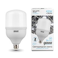 Светодиодная лампа Gauss Elementary T120 LED 42W E27 (матовая) 6500K