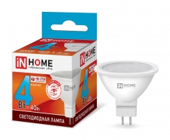 Светодиодная лампа IN HOME Vision Care рефлектор MR16 LED 4W (матовая) 4000K