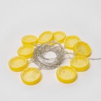 Светодиодная гирлянда нить Uniel ULD-S0400-010 IP20 4м лимон (на батарейках) теплая
