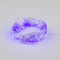 Светодиодная гирлянда роса Uniel ULD-S0500-050 IP20 5м (на батарейках) фиолетовая