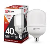 Светодиодная лампа IN HOME высокой мощности LED 40W E27/E40 6500K