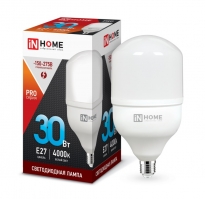 Светодиодная лампа IN HOME высокой мощности LED 30W E27 4000K
