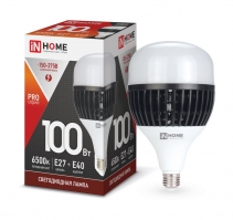 Светодиодная лампа IN HOME высокой мощности LED 100W E27/E40 6500K