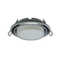 Встраиваемый светильник Ecola GX53 H4 двухцветный серебро-черный хром-серебро