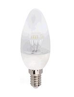 Светодиодная лампа Ecola свеча LED 4,2W E14 полуматовая искристая пирамида 2700K