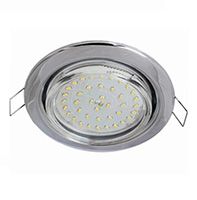 Встраиваемый потолочный светильник Ecola Light GX53 H4 хром с LED лампой 4,2W (прозрачное стекло) 4200K