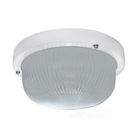 Уличный круглый светильник Ecola Light GX53 IP65 (матовое стекло) белый