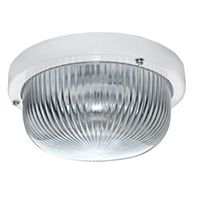Уличный круглый светильник Ecola Light GX53 IP65 (прозрачное стекло) белый